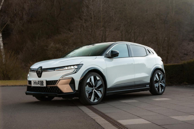 Renault Megane E-Tech EV60 a H&R ültetö rugóival felszerelve