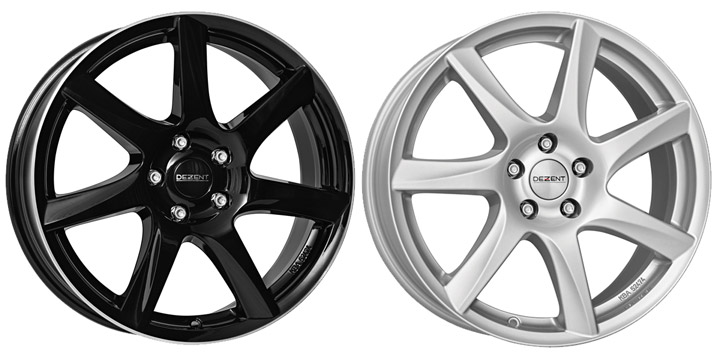 Dezent TW black and silver wheels