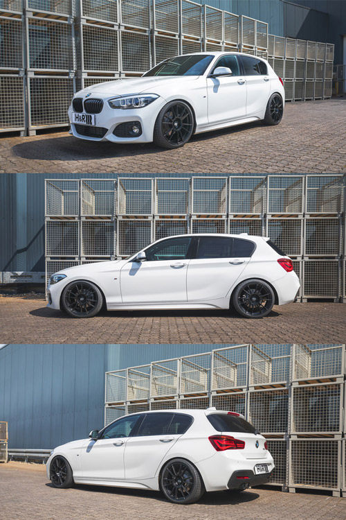 BMW F20 lowered on H&R Coilover