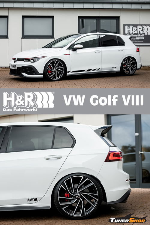 VW Golf VIII H&R állítható futómüvel felszerelve