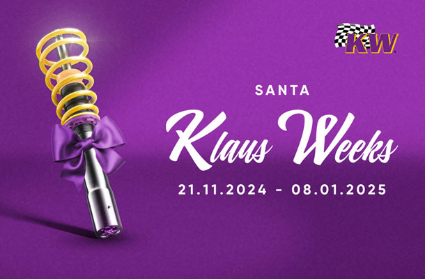 Akár 300 € kedvezmény a KW állítható futómüvekre - KW Santa Klaus Weeks